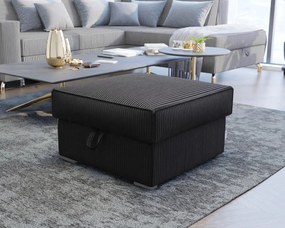 Pufa SMART COSARO XL z miejscem do przechowywania 71x71 cm, czarna
