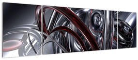 Obraz szarej abstrakcji (170x50 cm)