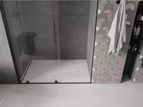 Mexen Velar drzwi prysznicowe rozsuwane 160 cm, transparent, czarne - 871-160-000-01-70
