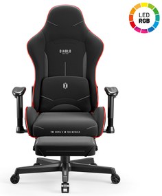 Fotel gamingowy LED RGB czarny Diablo X-Starter