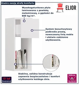 Zestaw 2 szt. białych szafek nocnych D1-T72