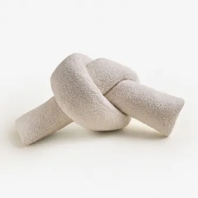 Poduszka 25x55 Cm Z Barankiem Ilania Chenille Off-white - Sklum