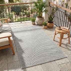Dywan uniwersalny Nova 3D Liść szary 80 cm x 250 cm