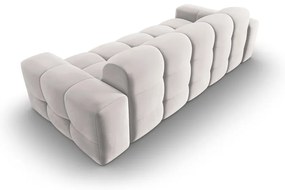 Jasnoszara aksamitna sofa 222 cm Kendal – Micadoni Home