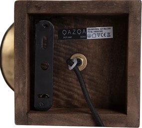 Inteligentny reflektor sufitowy brązowy z drewnem 18 cm z WiFi A60 - Mangoes