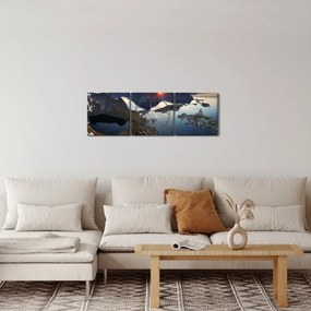 Obraz - Krajobraz (z zegarem) (90x30 cm)