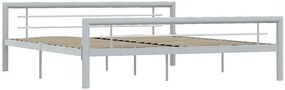 Szare metalowe łóżko 180x200 cm B5-E58