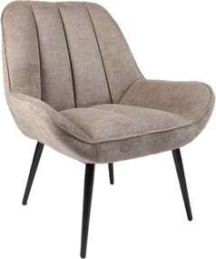 Nowoczesny fotel wypoczynkowy Farel, beżowa tkanina