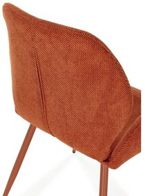Tapicerowane fotele jadalniane zestaw 2 szt. w kolorze terakoty Ansu – Marckeric