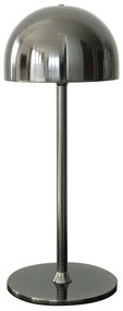 Ciemnoszara lampa stołowa LED ze zdalnym sterowaniem i metalowym kloszem (wysokość 30 cm) Tim – Sirius