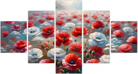 Obraz - Pole maków (125x70 cm)