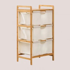 Regał Bambusowy Z 3 Koszami Skadi Bambus - Sklum