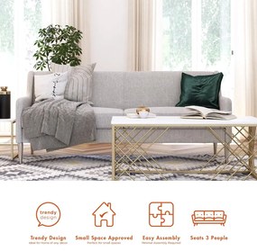 Szara sofa 190 cm Virginia – CosmoLiving by Cosmopolitan