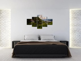Obraz krajobrazu z księżycem (125x70 cm)