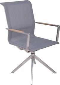 Szare metalowe krzesło ogrodowe Salida – Garden Pleasure