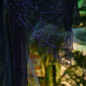 HOMCOM Czarownica na Halloween, Dekoracja z Funkcją Dźwiękową, z Czujnikiem Ruchu, LED, 130 cm x 18 cm x 183 cm