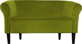 Sofa Milo tkanina Welur wygodna sofa tapicerowana do salonu i poczekalni : Kolor nogi - Venge, Kolor tkaniny - VELVET - BL75, Typ tkaniny - Velvet, Wysokość nogi - 20 cm