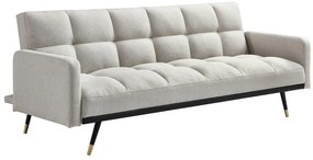 Kanapa 3-osobowa rozkładana z tkaniny beż ROREMA