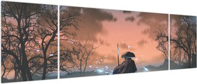 Obraz - Ilustracja przedstawiająca wojownika (170x50 cm)