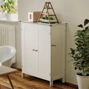 Szafka regał komoda łazienka przedpokój loft 2 drzwi biała wysoka 80 cm