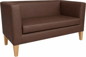 Sofa Monaco : Kolor nogi - Drewno, Kolor tkaniny - EKO-SKÓRA - 3D, Typ tkaniny - Eko-skóra , Wysokość nogi - 20 cm