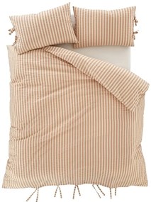 Pościel dwuosobowa w kolorze terakoty 200x200 cm Zanzibar Stripe – Pineapple Elephant