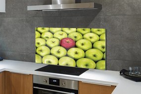 Szklany Panel Duet Zielonego i Czerwonego Jabłka