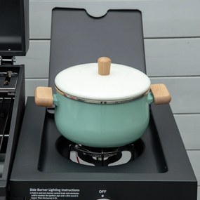 Outsunny grill gazowy z 3 palnikami każdy 3 kw przenośny kratka grillowa na 4 kółkach czarny