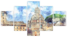 Obraz - Kościół Santa Maria di Loreto, Rzym, Włochy (125x70 cm)