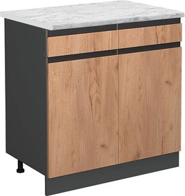 Szafka dolna do kuchni złoty dąb energetyczny 80x46x81.6 r-line