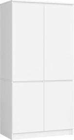Szafa AKORD S90 4 drzwi Biała 90x51x180 cm