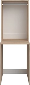 Szafka do zabudowy pralki z drążkiem - Naturalny jasny - szer. 65 x wys. 184 cm - ERKANO