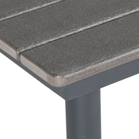 Outsunny Stół ogrodowy stół jadalniany stołówka na zewnątrz, odporny na warunki atmosferyczne, nowoczesny design, 90 x 90 x 75 cm, ciemnoszary