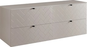 Meble łazienkowe, Kaszmir, 160 x 57 x 46 cm, czarne uchwyty