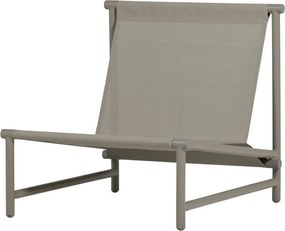 Beżowy metalowo-tapicerowany fotel ogrodowy Elvo – WOOOD