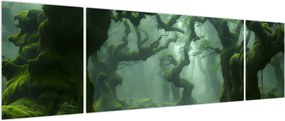 Obraz - Las porośnięty mchem (170x50 cm)