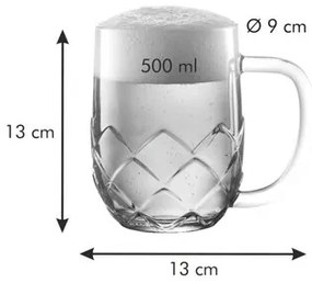 Tescoma Kufel na piwo myBEER Lupulus, 0,5 l