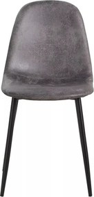 Zestaw 4 Krzese Black Teok Ekoskóra