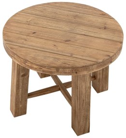Okrągły stolik w dekorze drewna egzotycznego w ciemnym naturalnym kolorze ø 60 cm Emmett – Bloomingville