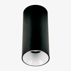 Kinkiet Sufitowy Led Powierzchniowy Okrągły Ø7,2 Cm Z Aluminium Luisiana Negro - Blanco & Biała 3000k & 10 W & 38º - Sklum