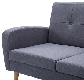 Trzyosobowa sofa pikowana jasnoszara - Anita 3Q