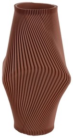 Brązowy wazon z żywicy polimerowej (wysokość 30 cm) Twisted Rib – PT LIVING