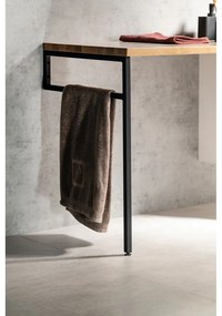 Czarny stalowy stelaż pod blat 49x2 cm – Sapho