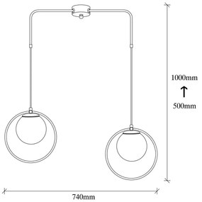 Czarna metalowa lampa wisząca Opviq lights Flovena