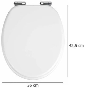 Klasyczna deska sedesowa z MDF z cichym domykaniem, WENKO