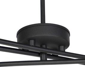 Inteligentna lampa wisząca czarna regulowana w komplecie z 6 żarówkami Wi-Fi B35 - Lofty