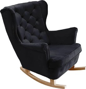 Fotel Relax z Tapicerowanym Siedzeniem i Podłokietnikami, Fotel TV 102x81x95cm Czarny_29862