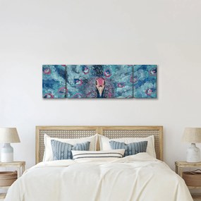 Obraz namalowanego pawia (170x50 cm)