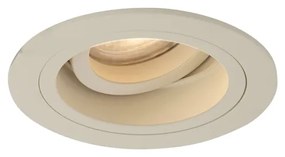 Zestaw 6 Nowoczesnych reflektorów wpuszczanych w kolorze beżowym GU10 50 mm, obrotowych i odchylanych - Chuck Oswietlenie wewnetrzne