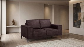 Brązowa sofa z imitacji skóry 164 cm Copenhagen – Scandic